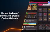DuitNow99 eWallet casino Malaysia review banner showcasing slot and live game providers under 96M branding
