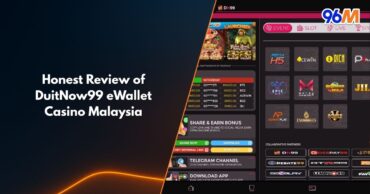 DuitNow99 eWallet casino Malaysia review banner showcasing slot and live game providers under 96M branding