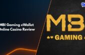 MBI Gaming eWallet online casino review banner featuring gold MBI Gaming logo with 96M branding