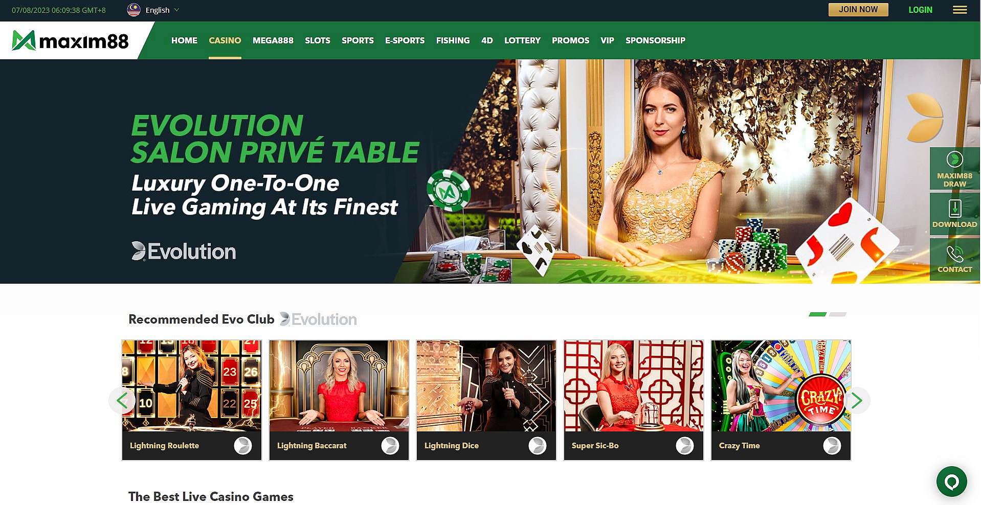 maxim88 live casino malaysia