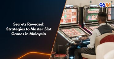 Man playing slot machines in Malaysia casino illustrating strategies to master online slot games on 96M