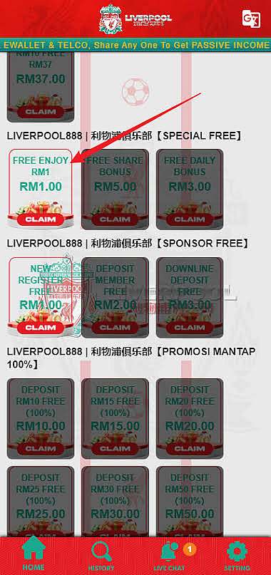 Liverpool888 Casino bonuses and promotions