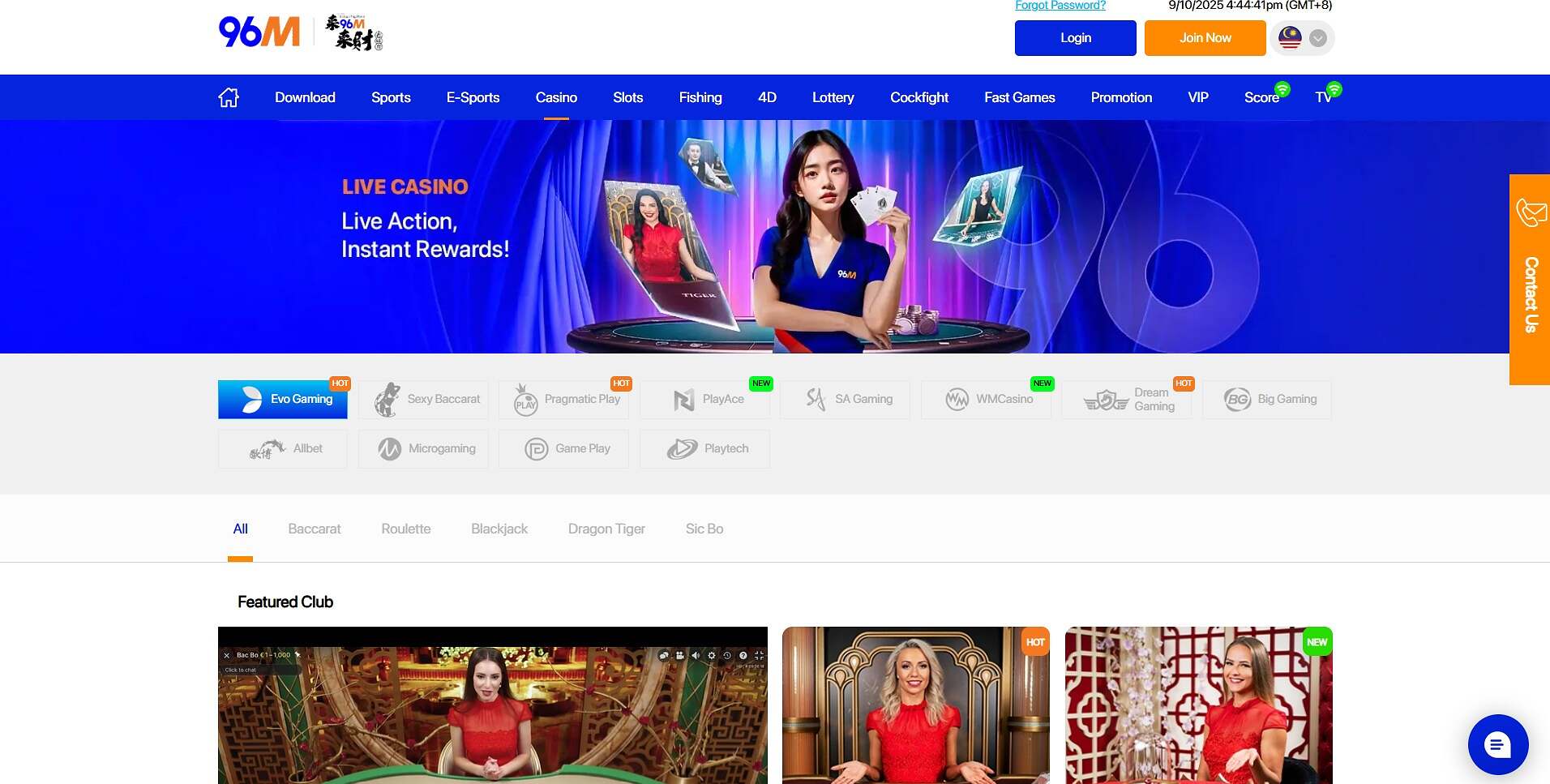 96M Live Casino